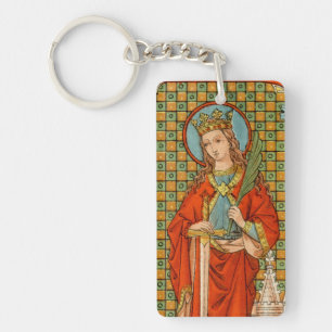Double Image of St. Barbara  (JP 01) Keychain