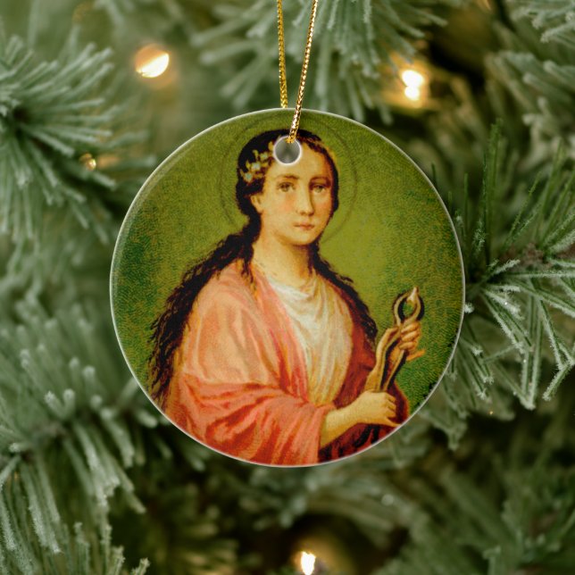 Double Image St. Apollonia (BLA 001) Ceramic Ceramic Ornament (Tree)