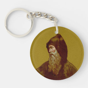 Double Image St. Cyril the Monk (M 002) Keychain