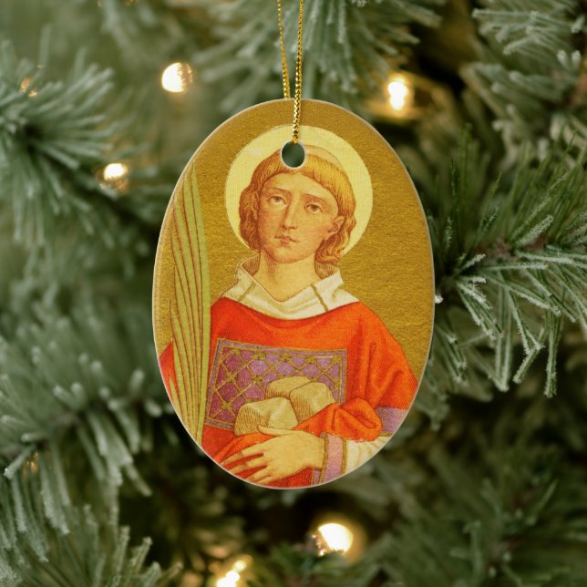 Double Image St. Stephen the ProtoMartyr (PM 08) Ceramic Ornament (Tree)