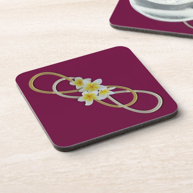 Double Infinity BiColor Frangipani Coaster (Left Side)