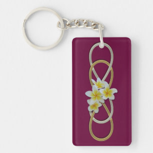 Double Infinity BiColor Frangipani Keychain