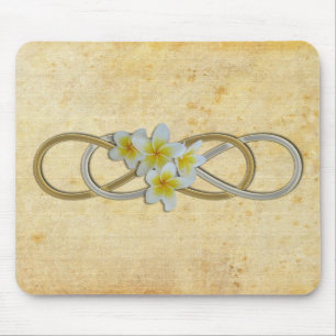 Double Infinity BiColor Frangipani Mouse Pad