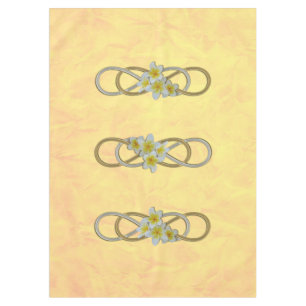 Double Infinity BiColor Frangipani + your backgr. Tablecloth