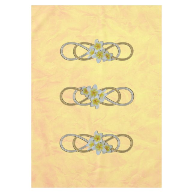 Double Infinity BiColor Frangipani + your backgr. Tablecloth (Front)