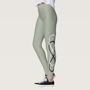 Double Infinity black & white + your ideas Leggings