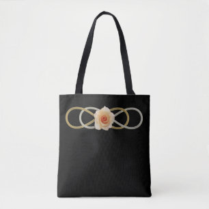 Double Infinity gold silver ROSE Tote Bag