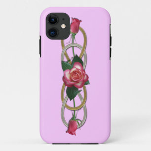 Double Infinity Silver Gold Roses iPhone 11 Case
