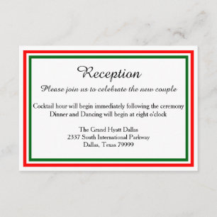 Double Invitation de Noël pour la réception de fin