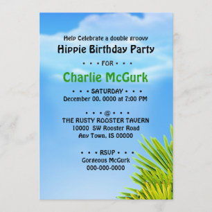 Double invitation super de fête d'anniversaire