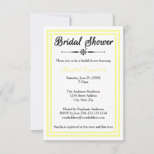 Double Jaune Trim - 3x5 Invitation de Fête de Mari
