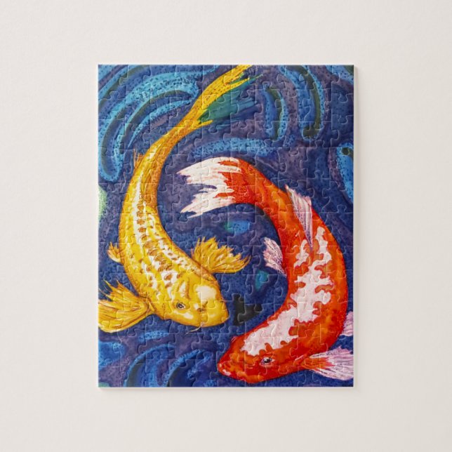 Double Koi Fish Design Jigsaw Puzzle (Vertical)
