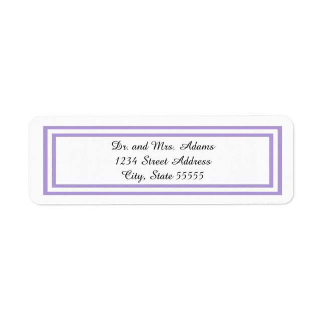 Double Lavender Triage - Étiquette d'adresse de re (Devant)