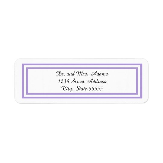 Double Lavender Trim - Address Label