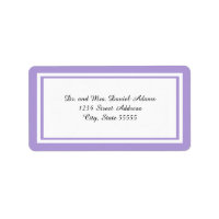 Double Lavender Trim - Address Label