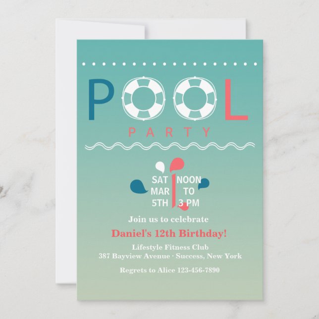 Double Life Preservers Invitation (Front)