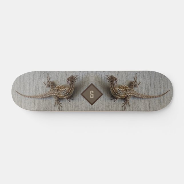 Double Lizard Monogram Skateboard (Horz)