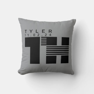 Double Logo Throw Pillow