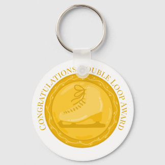 DOUBLE LOOP AWARD Ice Skating Special Achievement Keychain