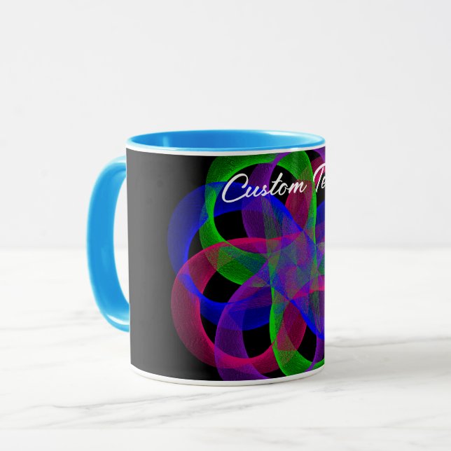 Double Loop Mesh Geometric Coffee Mug (Front Left)