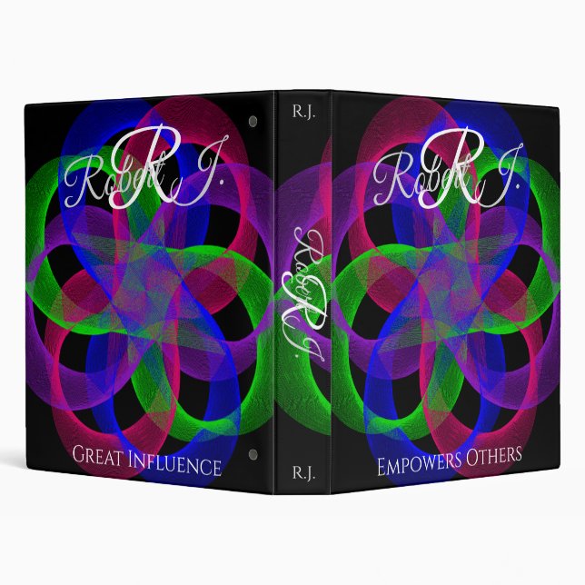 Double Loop Mesh Geometric Virtue Binder (Background)