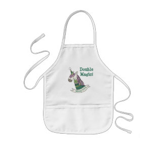 Double Magic Christmas Unicorn Kids Apron