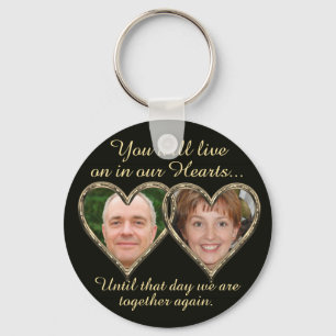 Double Memorial Add Photos Keepsake Keychain
