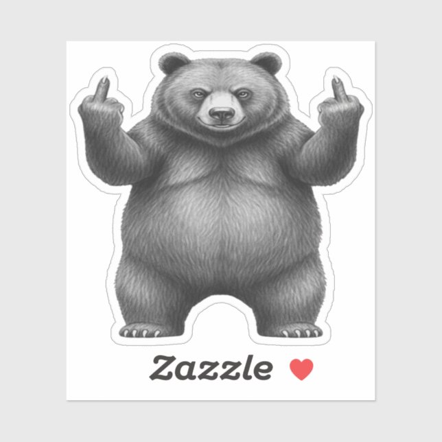 Double Middle Finger Bear  (Sheet)