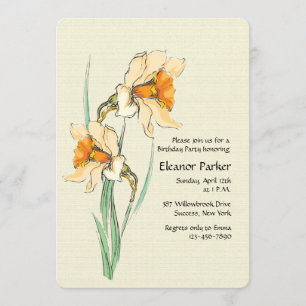 Double Narcissus Invitation