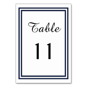 Double Navy Trim - Table Card