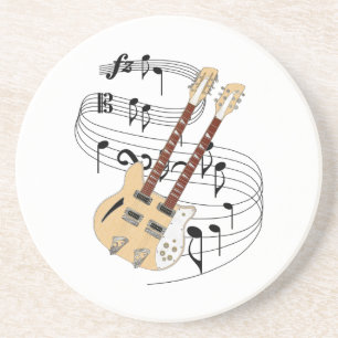Double Neck Guitar Coaster