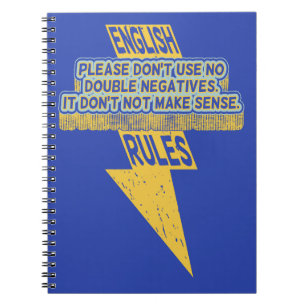 Double negative English language literacy Notebook