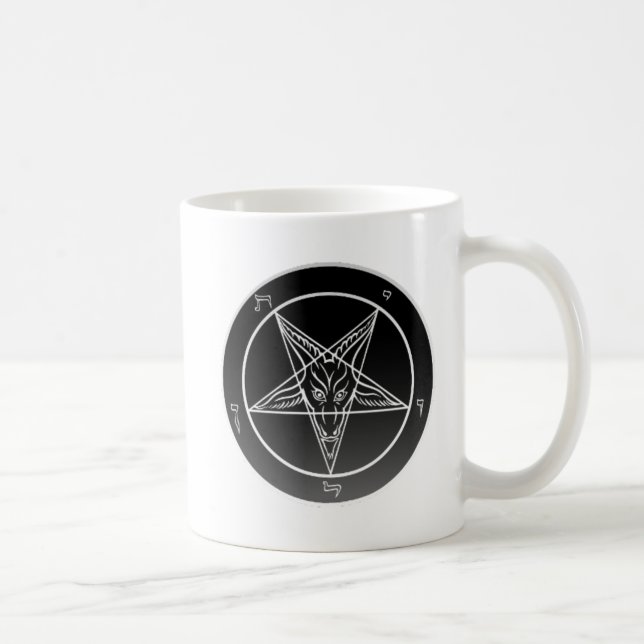 Double Noir Sigil of Baphomet Classic White Mug (Right)