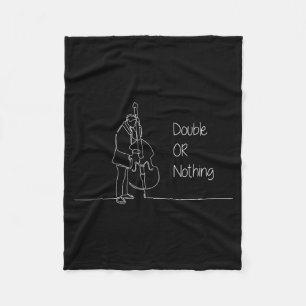 Double Or Nothing Funny Double B Pun Standup Bist  Fleece Blanket