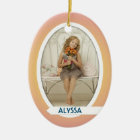 Double Photo Oval Christmas Ornament