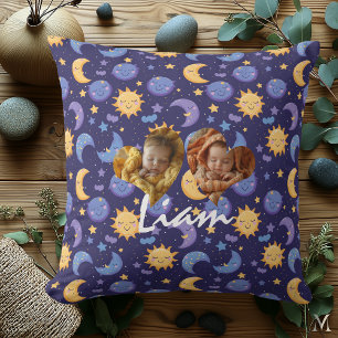 Double Photo Pillow with Heart Frames and Kawaii