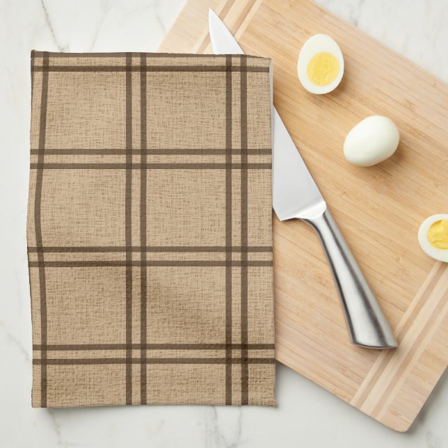 Double Plaid Pattern Kitchen Towel (Quarter Fold)