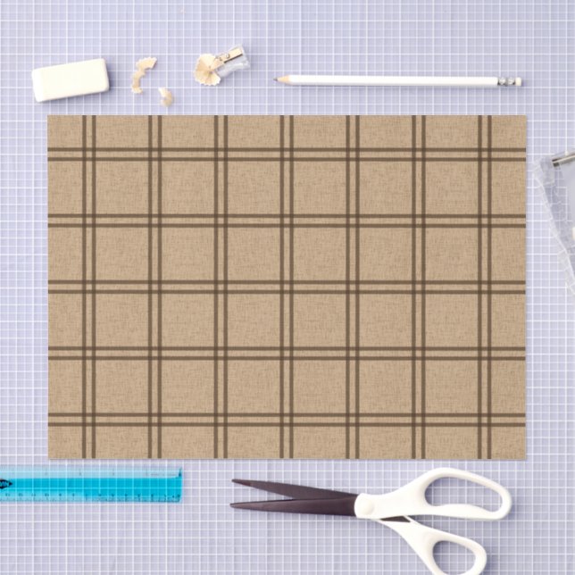 Double Plaid Pattern Tissue Paper (Craft)