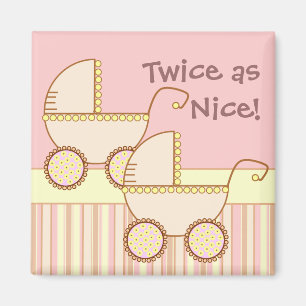 Double portage Twin Girls Magnet