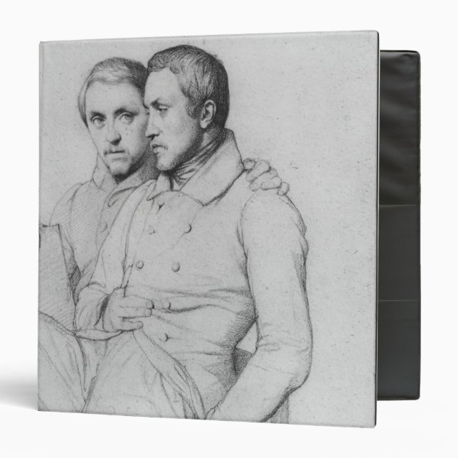Double portrait of Hippolyte and Paul Flandrin Binder (Front/Inside)