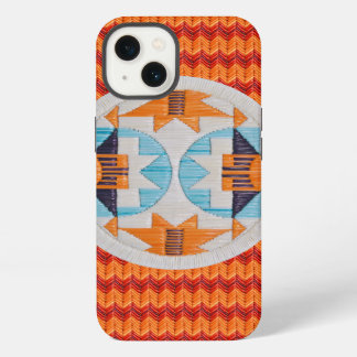 Double Rainbow2 and Orange Chevron iPhone 13 Case