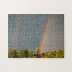 Double Rainbow, 11x14 Photo Puzzle with Gift Box