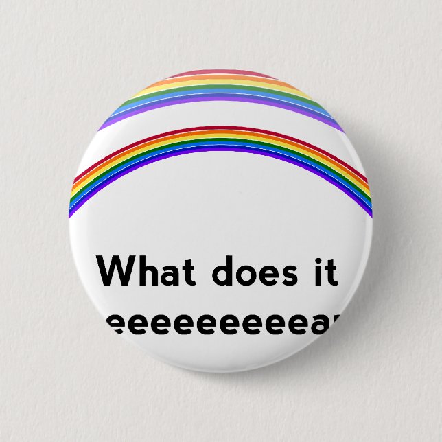Double Rainbow 2 Inch Round Button (Front)