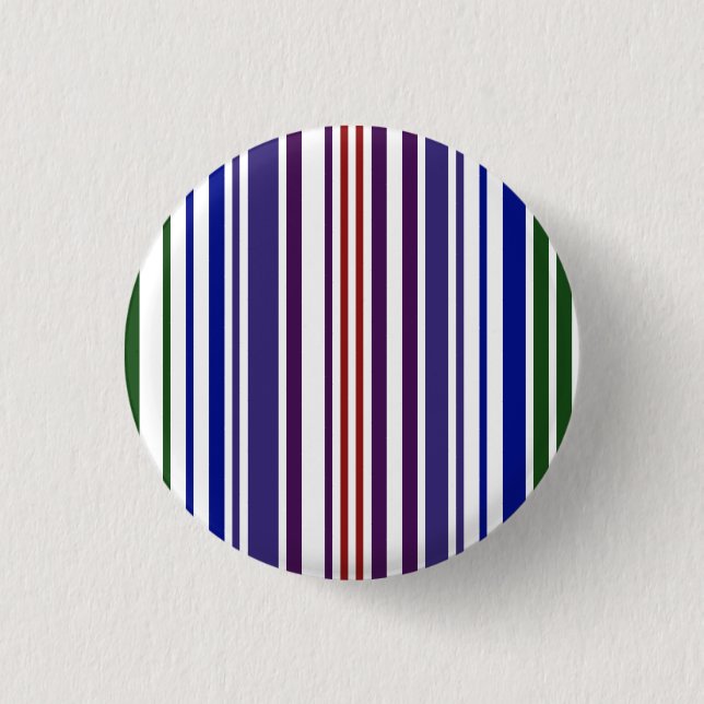 Double Rainbow Barcode 1 Inch Round Button (Front)