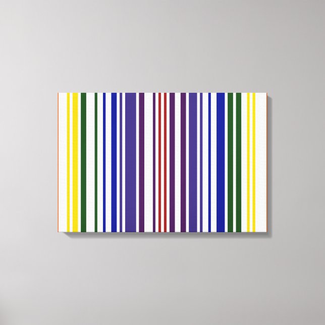 Double Rainbow Barcode Canvas Print (Front)