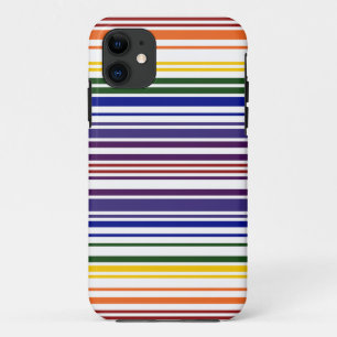 Double Rainbow Barcode iPhone 11 Case