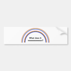 Double Rainbow Bumper Sticker
