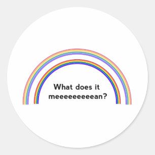 Double Rainbow Classic Round Sticker