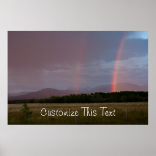 Double Rainbow; Customizable Poster