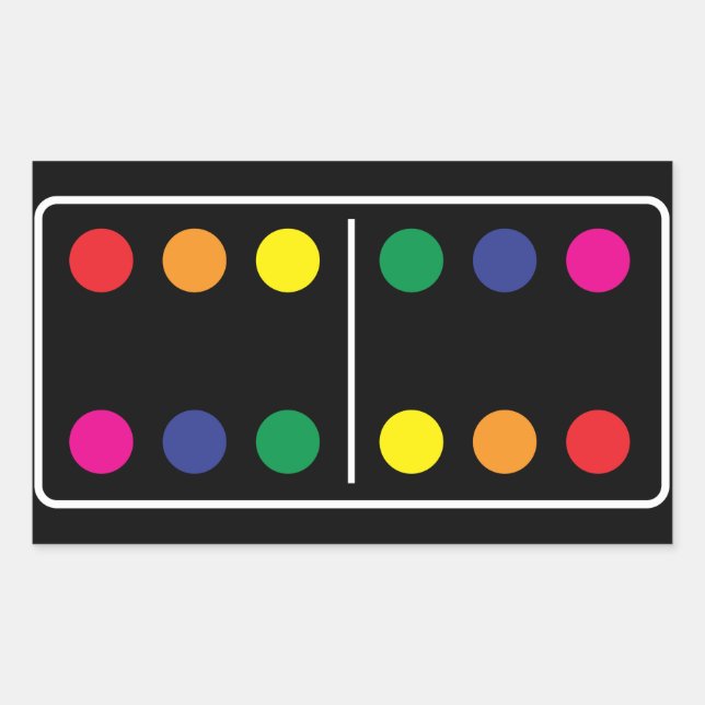 Double Rainbow Domino Sticker (Front)